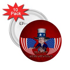 Happy 4th Of July 2 25  Buttons (10 Pack)  by FantasyWorld7