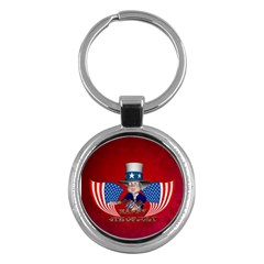 Happy 4th Of July Key Chain (round) by FantasyWorld7