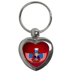 Happy 4th Of July Key Chain (heart) by FantasyWorld7