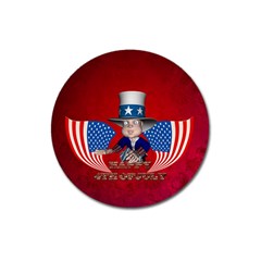 Happy 4th Of July Magnet 3  (round) by FantasyWorld7