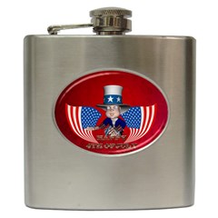 Happy 4th Of July Hip Flask (6 Oz) by FantasyWorld7