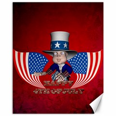 Happy 4th Of July Canvas 11  X 14  by FantasyWorld7