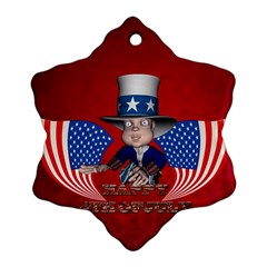 Happy 4th Of July Ornament (snowflake)