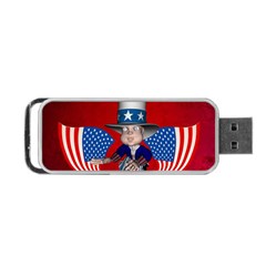 Happy 4th Of July Portable Usb Flash (two Sides) by FantasyWorld7