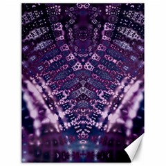 Purple Fractal Lace V Shape Canvas 12  X 16  by KirstenStar