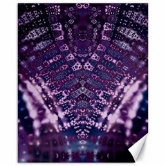 Purple Fractal Lace V Shape Canvas 16  X 20  by KirstenStar