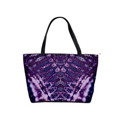 Purple Fractal Lace V Shape Classic Shoulder Handbag by KirstenStar