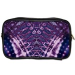 Purple Fractal Lace V Shape Toiletries Bag (Two Sides) Front