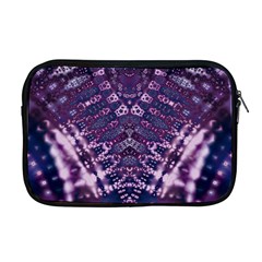 Purple Fractal Lace V Shape Apple Macbook Pro 17  Zipper Case by KirstenStar