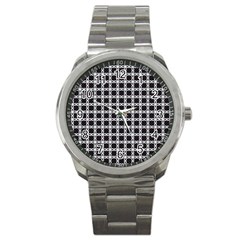 Purple Pattern Texture Sport Metal Watch