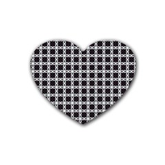 Purple Pattern Texture Rubber Coaster (heart) 