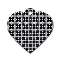 Purple Pattern Texture Dog Tag Heart (two Sides)