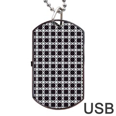 Purple Pattern Texture Dog Tag Usb Flash (one Side) by HermanTelo