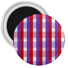 Gingham Pattern Line 3  Magnets by HermanTelo