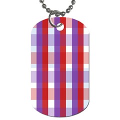 Gingham Pattern Line Dog Tag (one Side) by HermanTelo