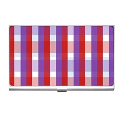 Gingham Pattern Line Business Card Holder