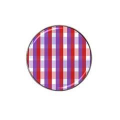 Gingham Pattern Line Hat Clip Ball Marker (4 Pack)