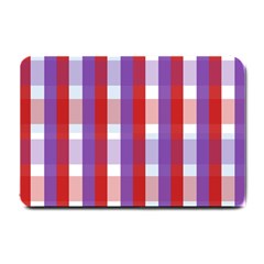 Gingham Pattern Line Small Doormat  by HermanTelo