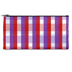 Gingham Pattern Line Pencil Cases