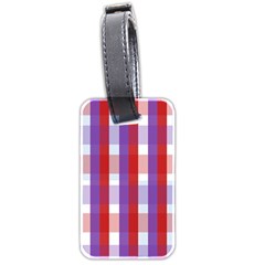 Gingham Pattern Line Luggage Tag (two Sides)