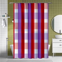 Gingham Pattern Line Shower Curtain 48  X 72  (small)  by HermanTelo