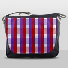 Gingham Pattern Line Messenger Bag