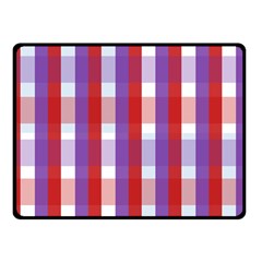 Gingham Pattern Line Double Sided Fleece Blanket (small) 