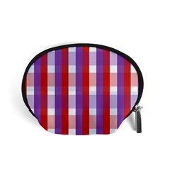 Gingham Pattern Line Accessory Pouch (small)