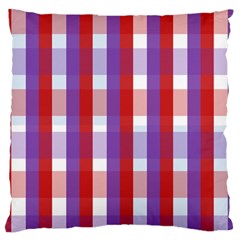 Gingham Pattern Line Standard Flano Cushion Case (two Sides)