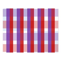 Gingham Pattern Line Double Sided Flano Blanket (large) 