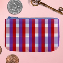 Gingham Pattern Line Large Coin Purse