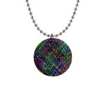 Pattern Artistically 1  Button Necklace Front