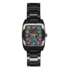 Pattern Artistically Stainless Steel Barrel Watch by HermanTelo