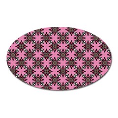 Purple Pattern Texture Oval Magnet by HermanTelo