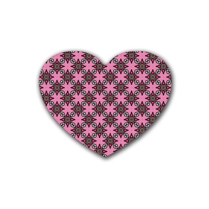 Purple Pattern Texture Heart Coaster (4 pack) 