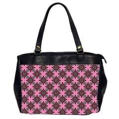 Purple Pattern Texture Oversize Office Handbag (2 Sides)