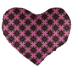 Purple Pattern Texture Large 19  Premium Heart Shape Cushions