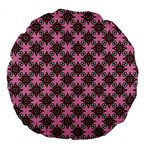 Purple Pattern Texture Large 18  Premium Flano Round Cushions Back