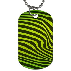 Wave Green Dog Tag (one Side) by HermanTelo