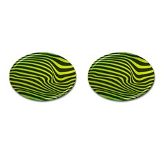 Wave Green Cufflinks (oval) by HermanTelo