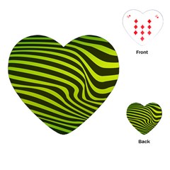 Wave Green Playing Cards Single Design (heart)