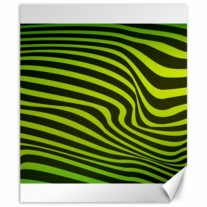 Wave Green Canvas 8  x 10 