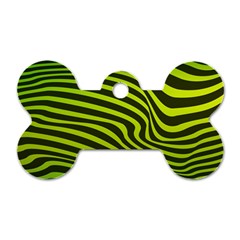 Wave Green Dog Tag Bone (one Side) by HermanTelo