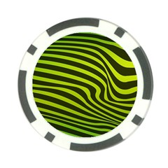 Wave Green Poker Chip Card Guard by HermanTelo