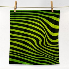 Wave Green Face Towel