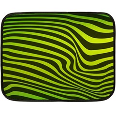 Wave Green Double Sided Fleece Blanket (mini)  by HermanTelo