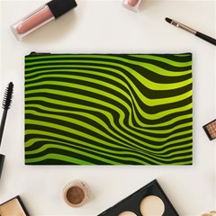 Wave Green Cosmetic Bag (large) by HermanTelo