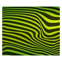 Wave Green Double Sided Flano Blanket (small)  by HermanTelo