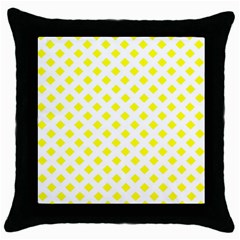 Yellow White Throw Pillow Case (black) by HermanTelo