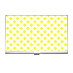 Yellow White Business Card Holder